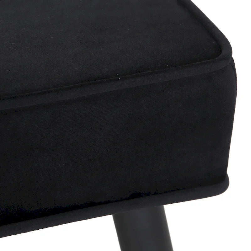 Banc de rangement capitonné en velours