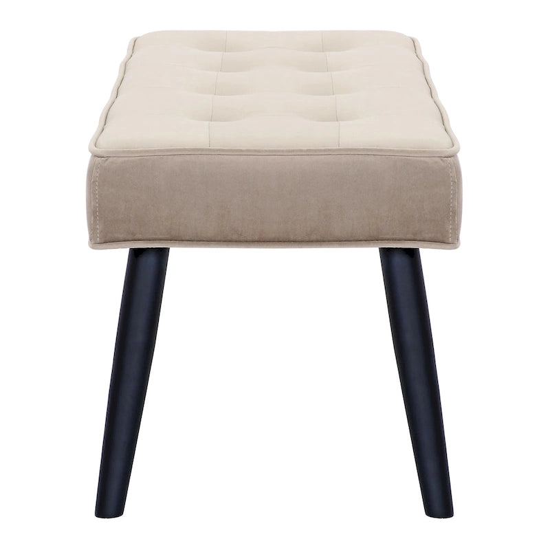 Banc de rangement capitonné en velours