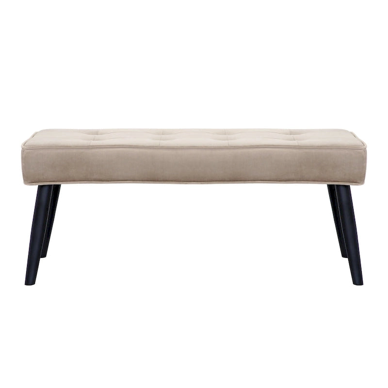 Banc de rangement capitonné en velours