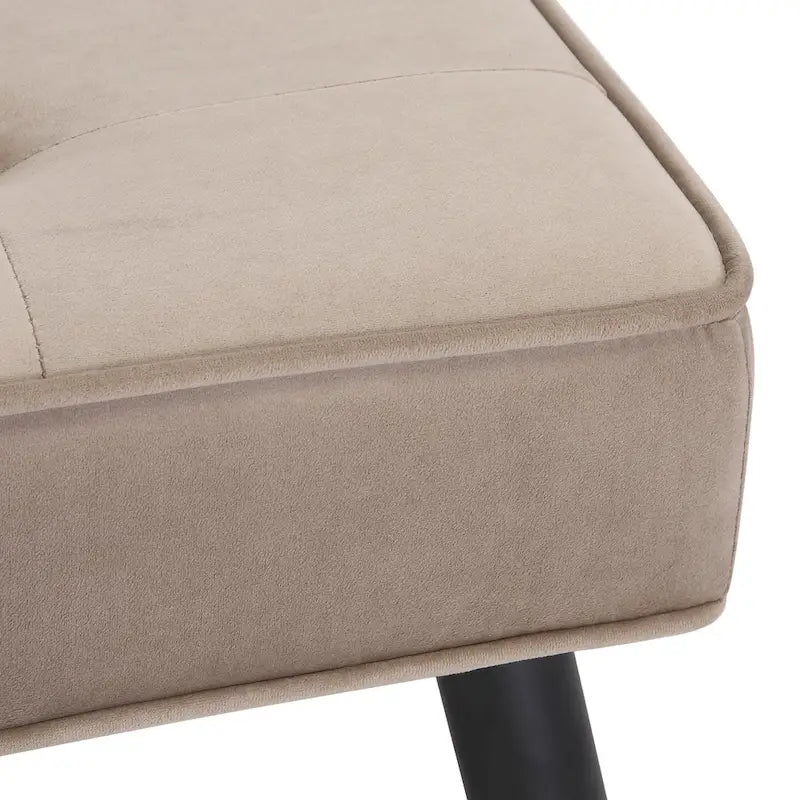 Banc de rangement capitonné en velours
