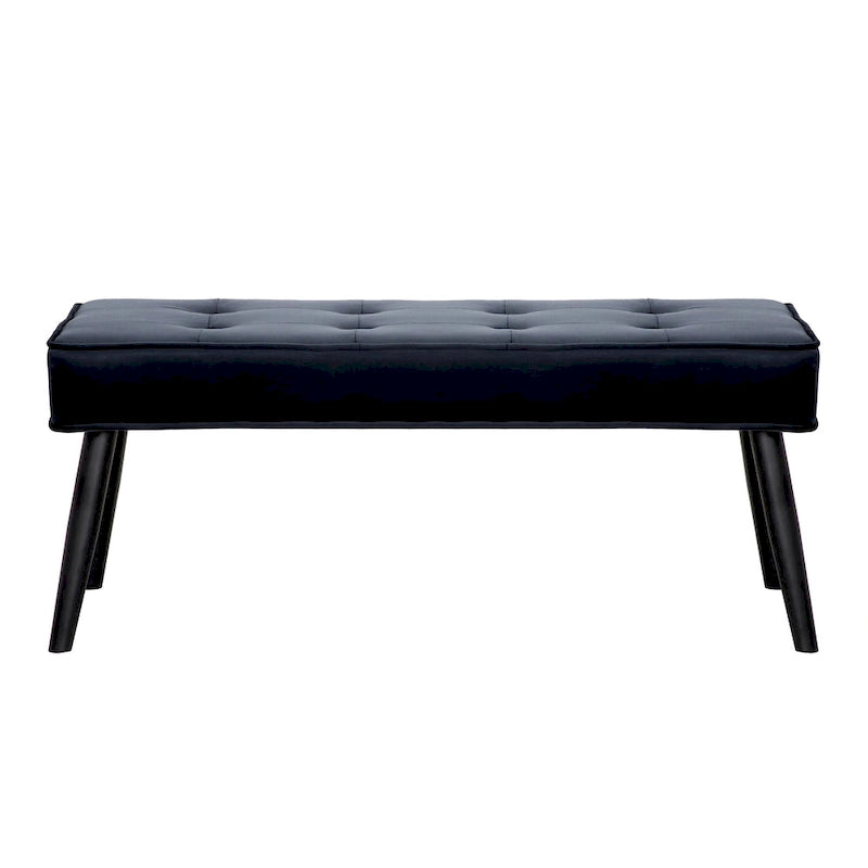 Banc de rangement capitonné en velours