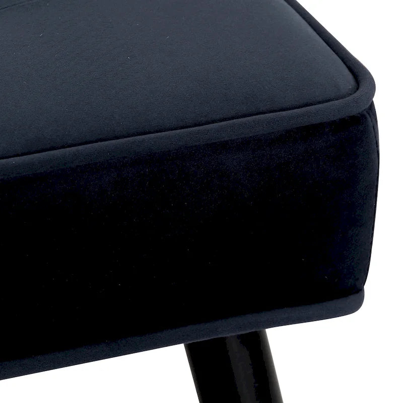 Banc de rangement capitonné en velours