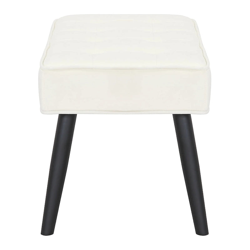 Banc de rangement capitonné en velours