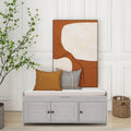 Banc de rangement à chaussures en bois avec coussin pour entrée