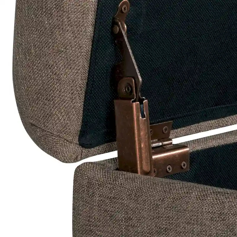 Banc de rangement capitonné marron