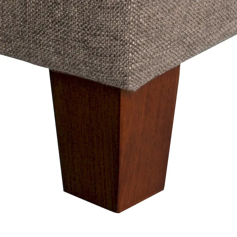 Banc de rangement capitonné marron