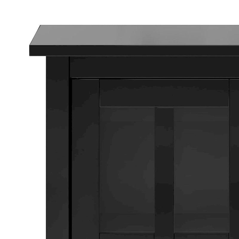 Meuble de rangement bas de style transitionnel en bois massif, 81 cm de large