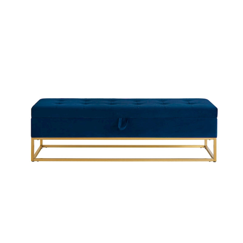 58,6 Banc de lit avec base en métal et rangement