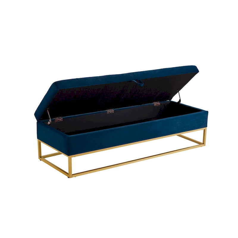58,6 Banc de lit avec base en métal et rangement