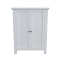 Meuble de rangement de salle de bain en bois avec 2 étagères réglables