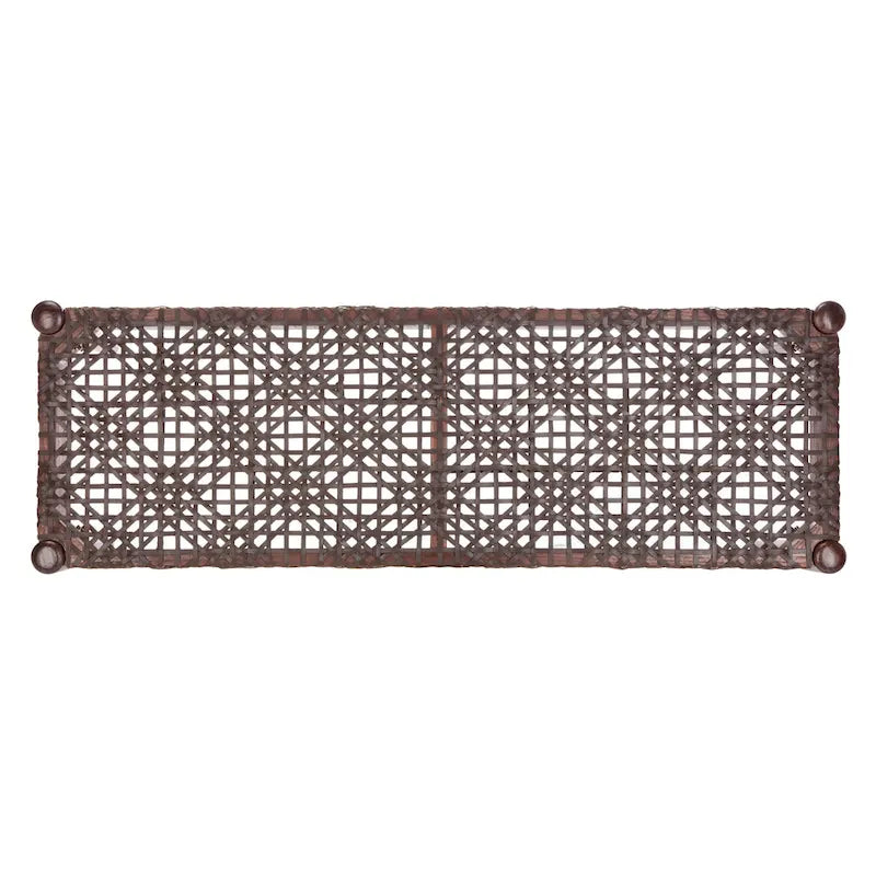 Banc en bois et cuir