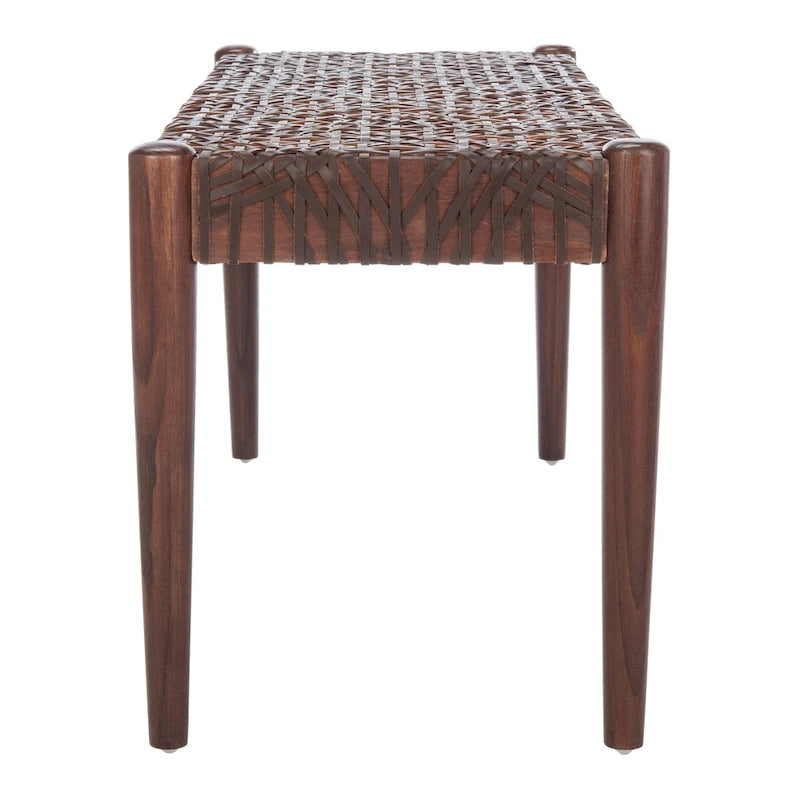 Banc en bois et cuir