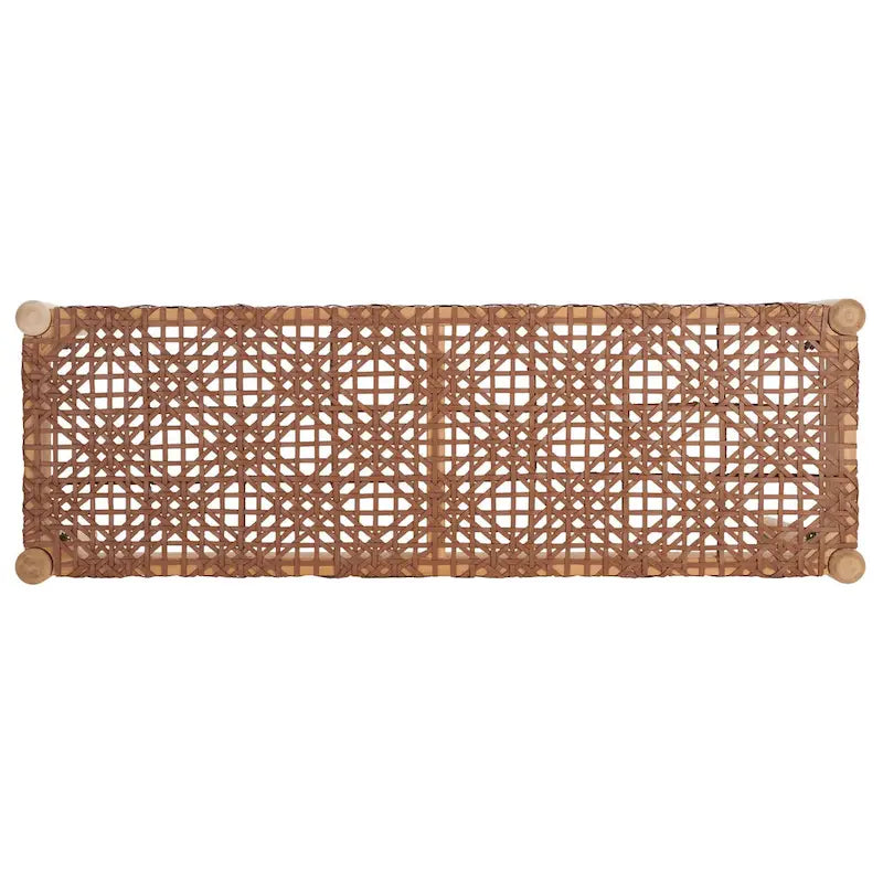 Banc en bois et cuir