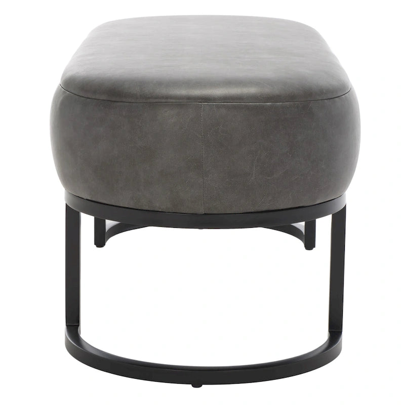 Banc ovale en cuir végétalien