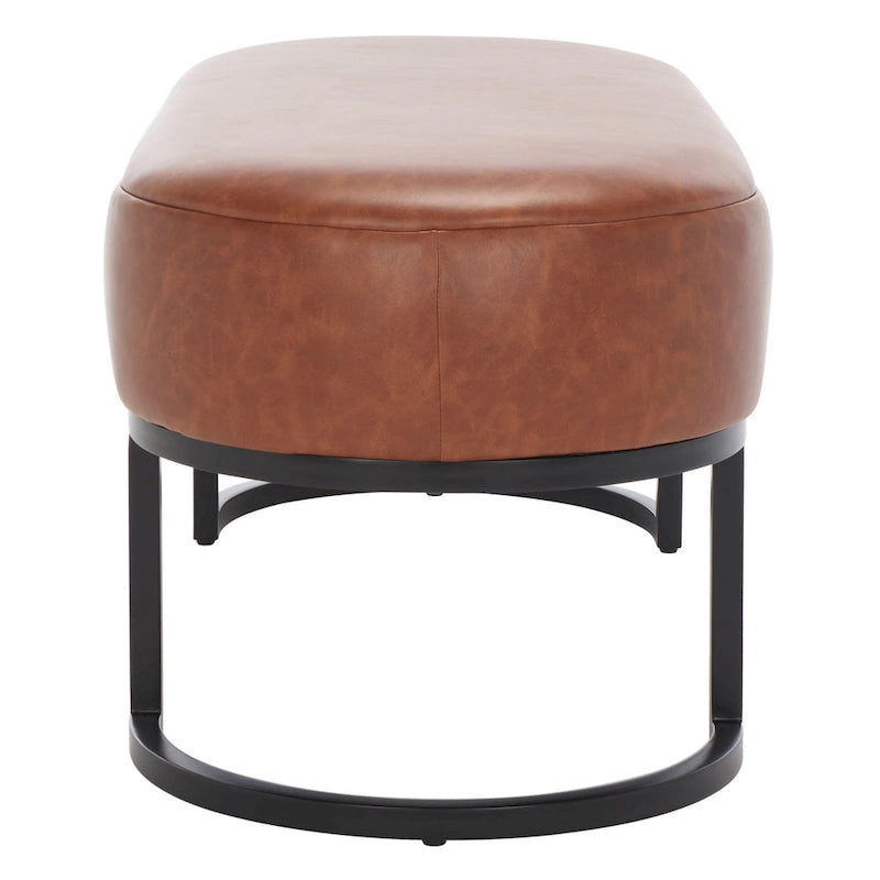 Banc ovale en cuir végétalien