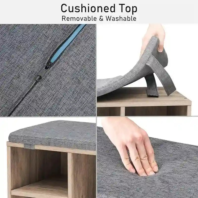 Banc à chaussures d'entrée avec rangement