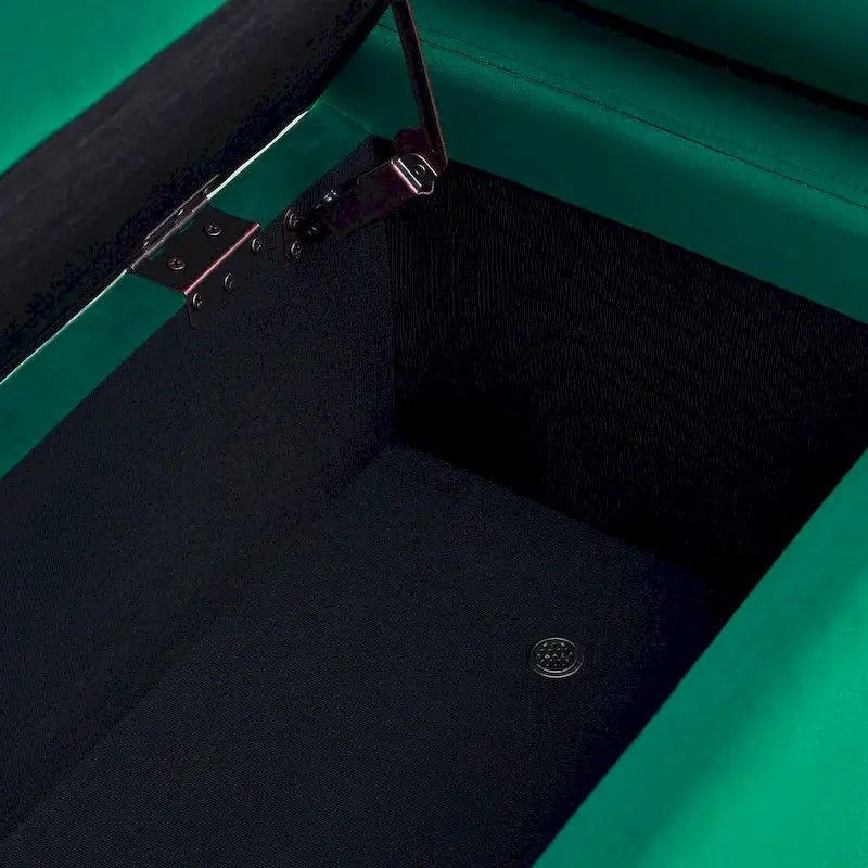 Banc de rangement capitonné en lin avec accoudoirs cylindriques