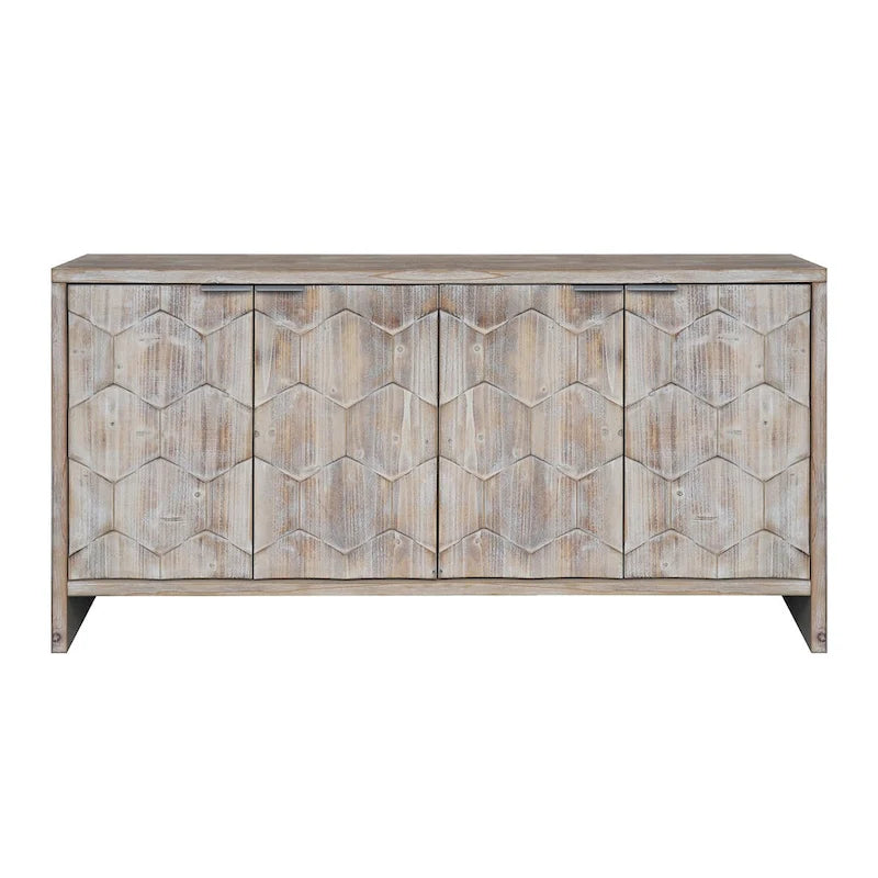 Armoire d'appoint style ferme, meuble en bois, buffet.