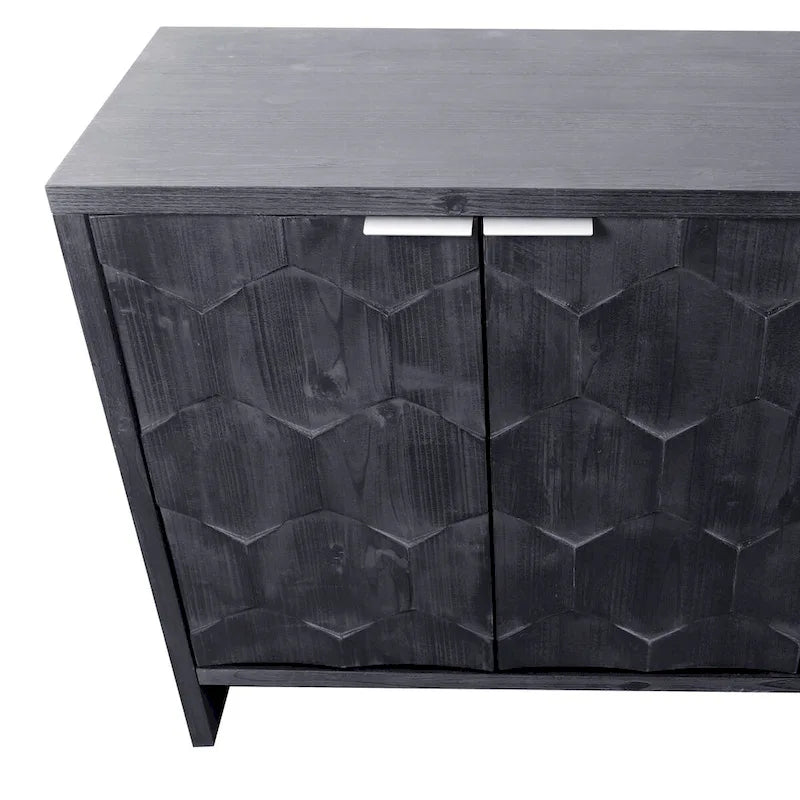 Armoire d'appoint style ferme, meuble en bois, buffet.