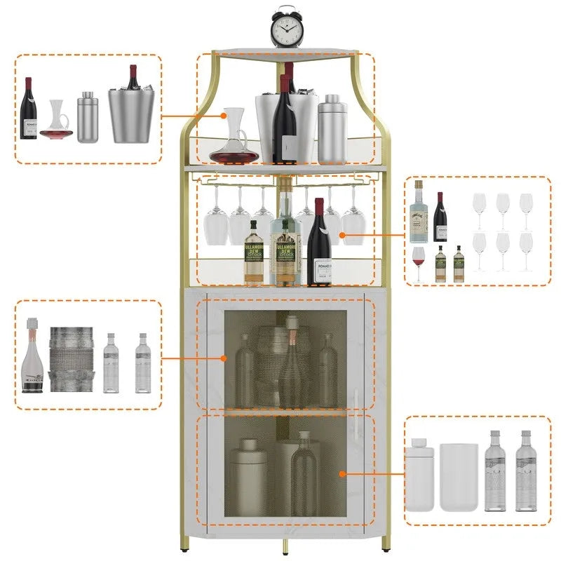 Range-bouteilles d'angle