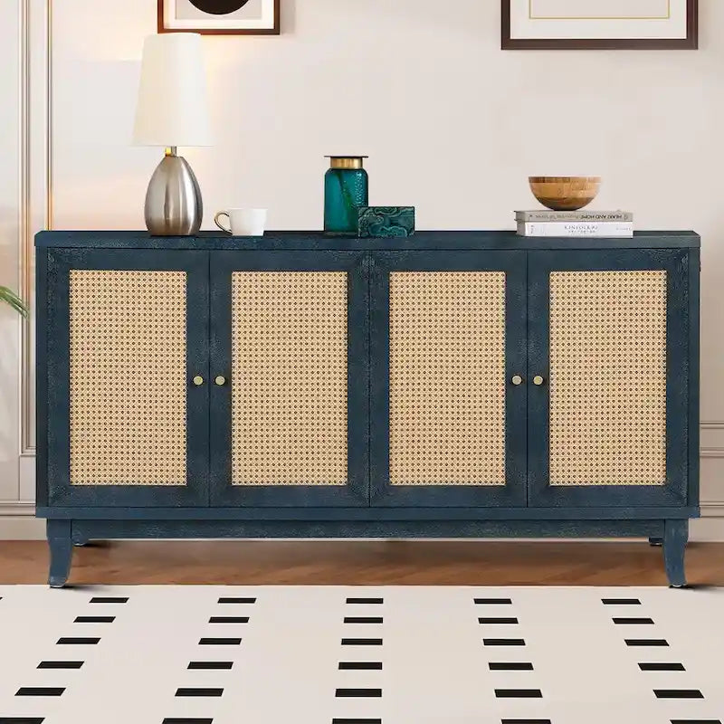 Bahut horizontal de style ferme moderne avec deux armoires