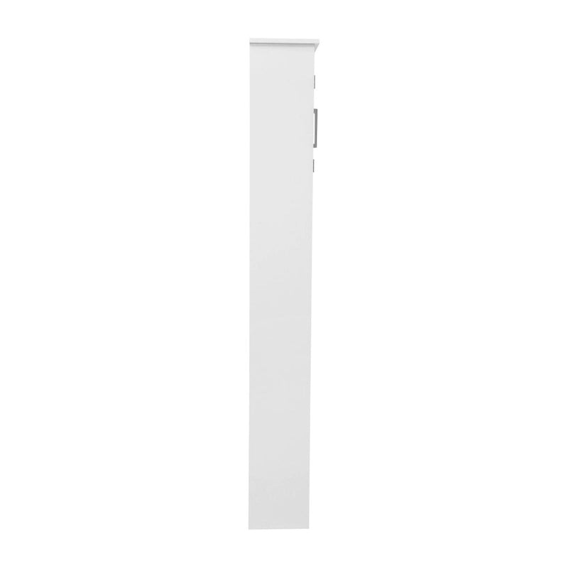 Meuble de rangement gris moderne pour toilettes avec 2 étagères et portes