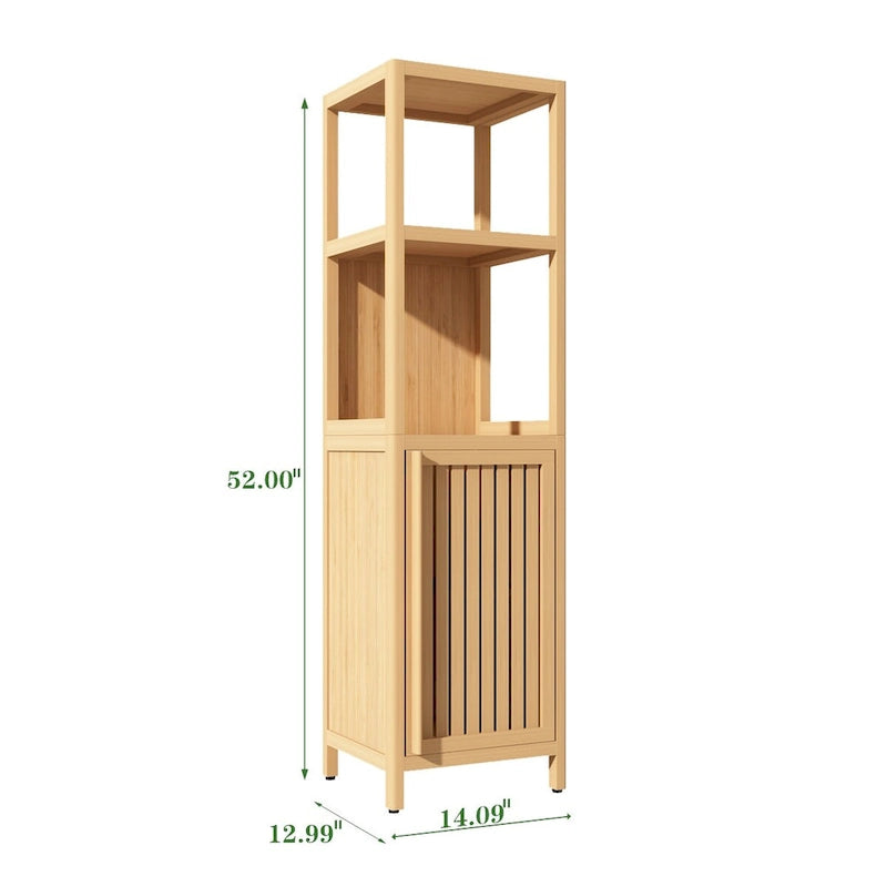 Meuble de rangement multifonctionnel en bambou grande capacité