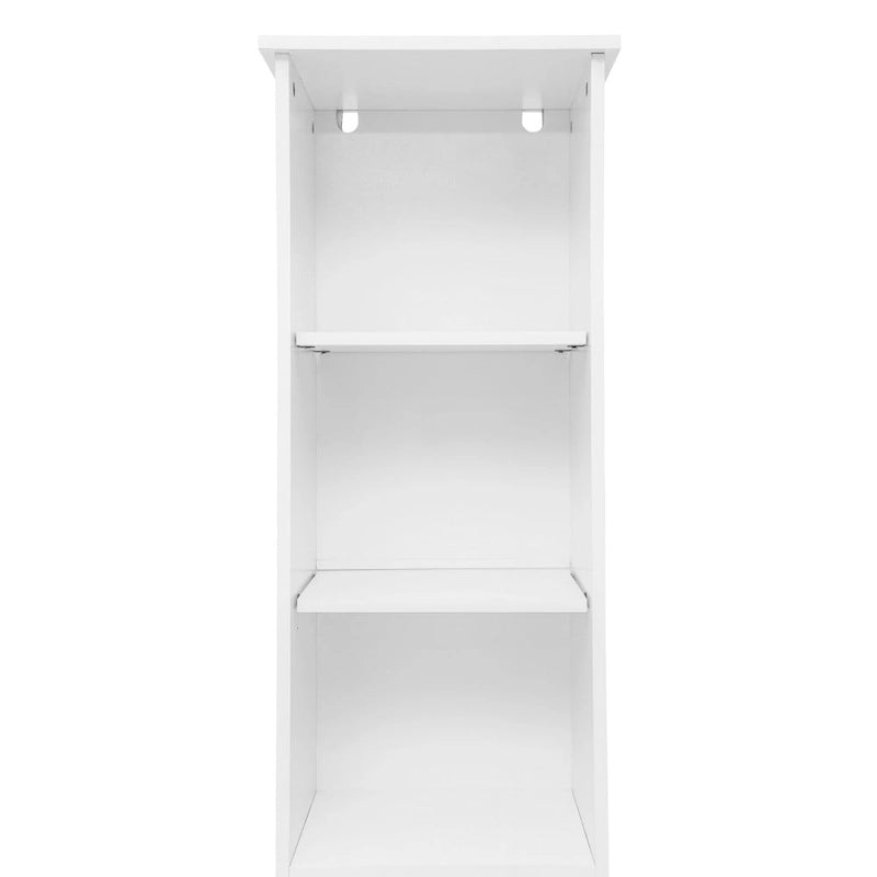 Colonne de rangement de salle de bain autoportante moderne avec étagères et porte à fermeture magnétique