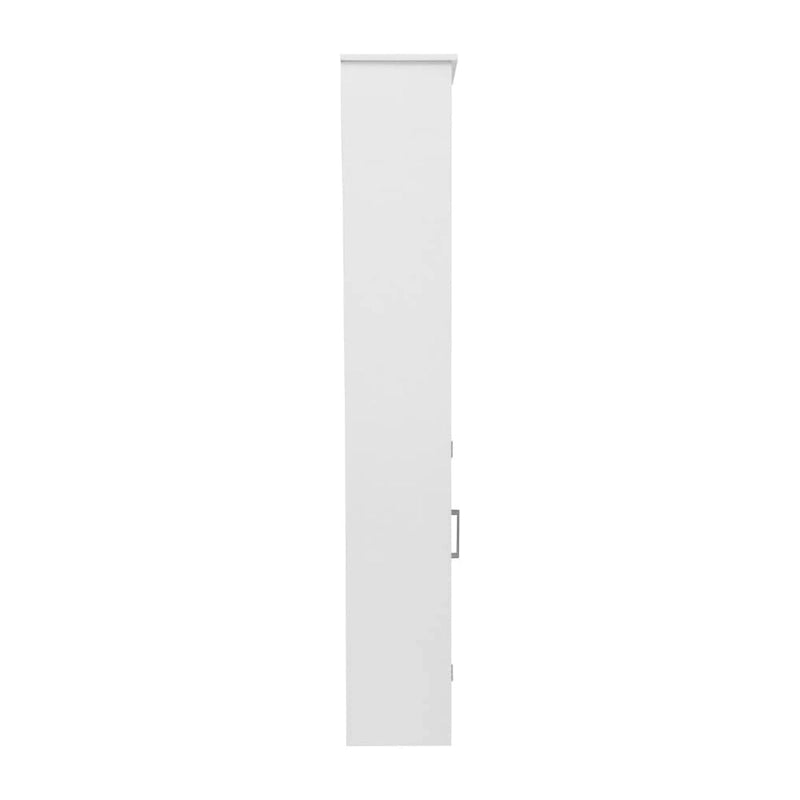 Colonne de rangement de salle de bain autoportante moderne avec étagères et porte à fermeture magnétique