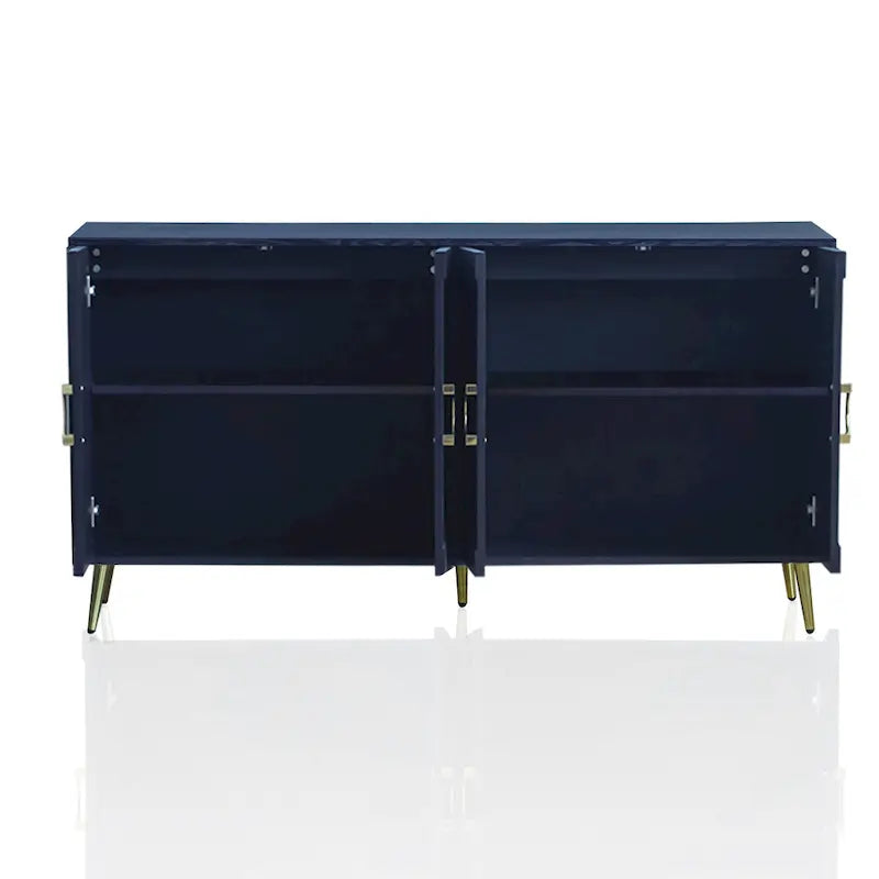 Buffet Bahut Moderne Laqué 4 Portes en Bois